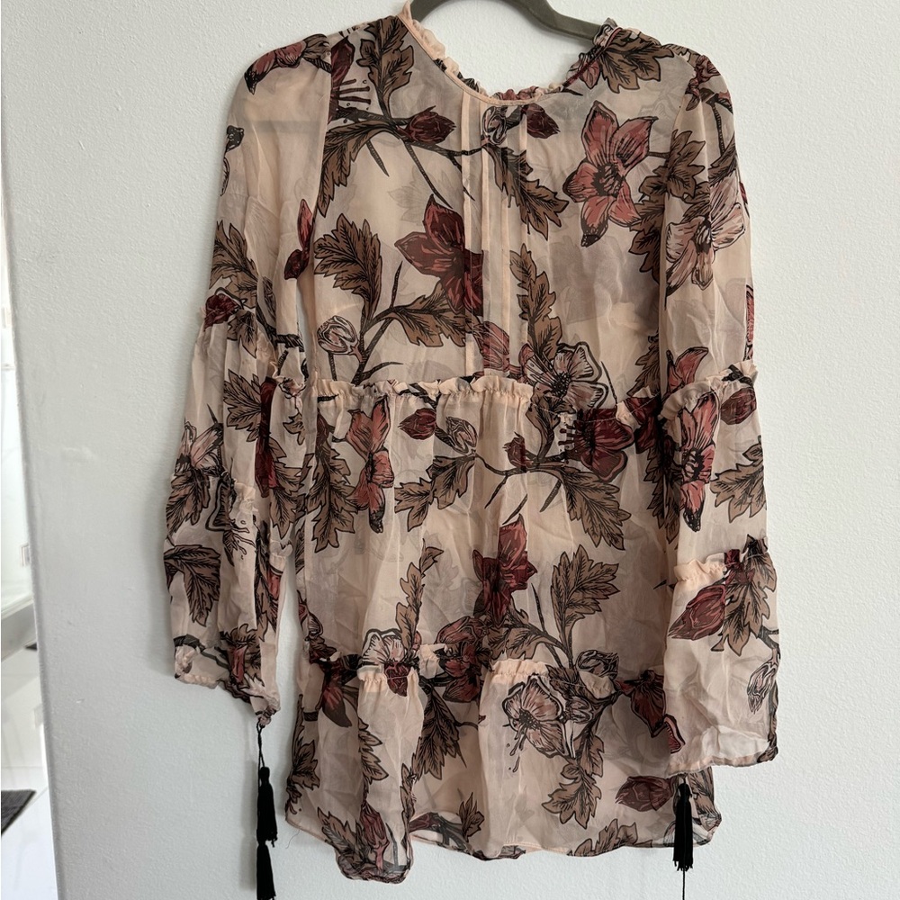 For love and lemons mini dress in blush floral.